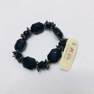 2028 Black Beaded Bracelet